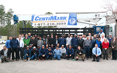 CentiMark's Fayetteville, NC team of commercial roofing contractors posing for camera