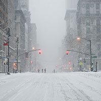 snow in the city