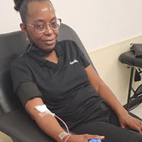 centimark associate donates blood
