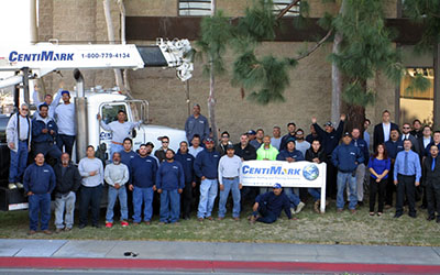 CentiMark's Los Angeles team of commercial roofing contractors posing for camera