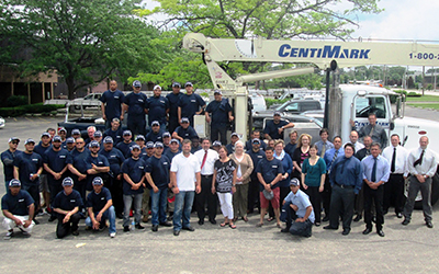 CentiMark's Chicago team of commercial roofing contractors posing for camera
