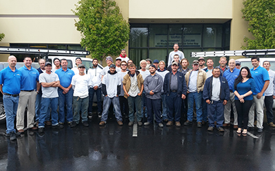 CentiMark's Portland team of commercial roofing contractors posing for camera