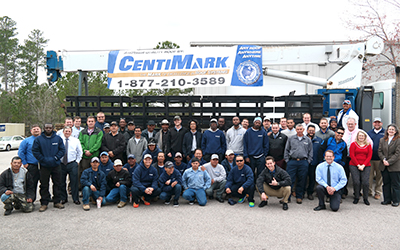 CentiMark's Wilmington, NC team of commercial roofing contractors posing for camera