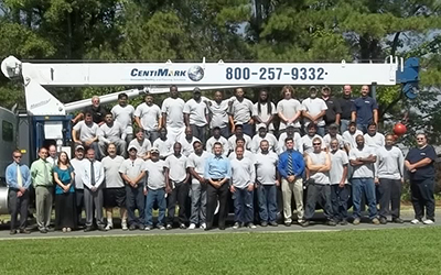 CentiMark's Richmond's team of commercial roofing contractors posing for camera