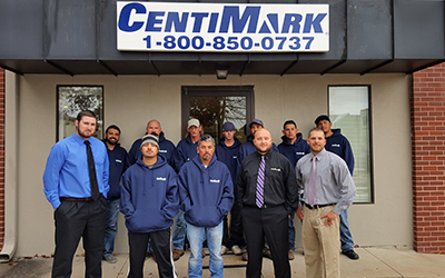 CentiMark's Oklahoma team of commercial roofing contractors posing for camera
