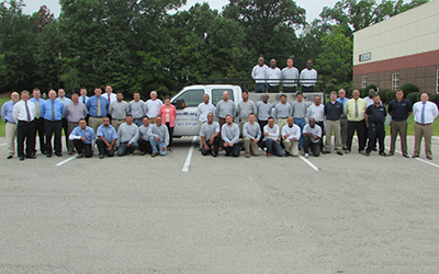 CentiMark's Memphis team of commercial roofing contractors posing for camera