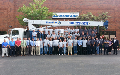 CentiMark's Hopkinsville, KY team of commercial roofing contractors posing for camera