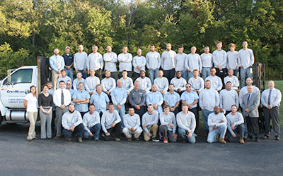 CentiMark's Stow, OH team of commercial roofing contractors posing for camera