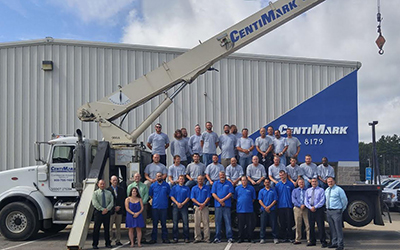 CentiMark's Grand Rapids, MI team of commercial roofing contractors posing for camera