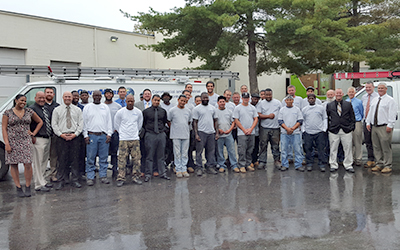 CentiMark's Rocky Hill CT team of commercial roofing contractors posing for camera