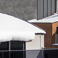 flat roof covered in snow