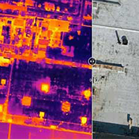 thermal scan of a flat roof