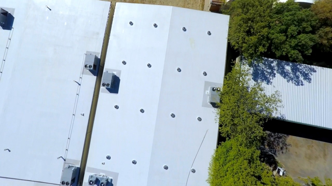 birdeye view of a flat roof