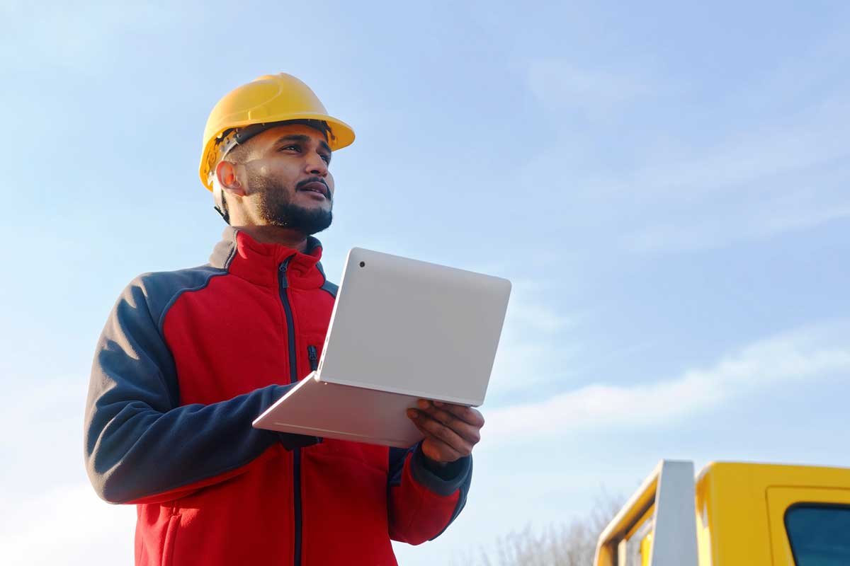 engineer with laptop